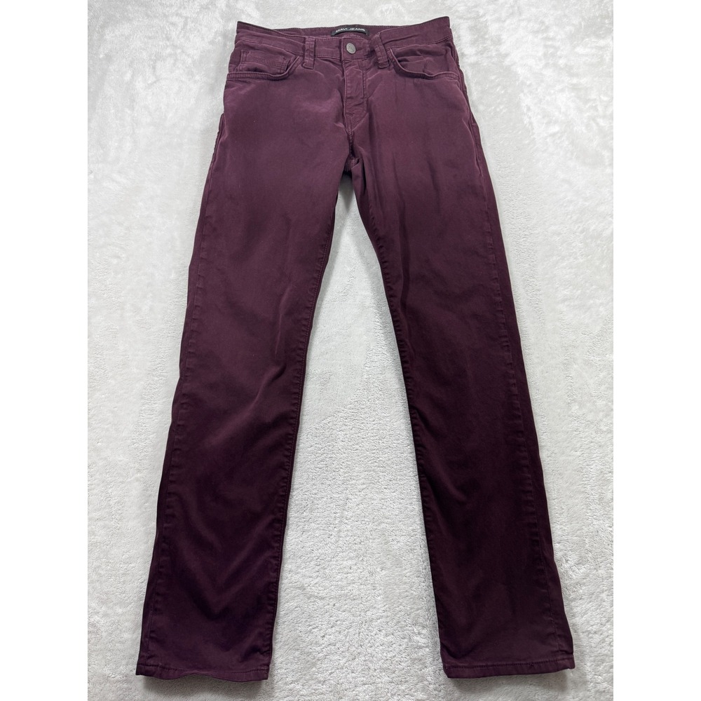 Mavi Mens Zach Straight Leg Stretch Cotton Maroon Pants 29/32 Meas: 29x31